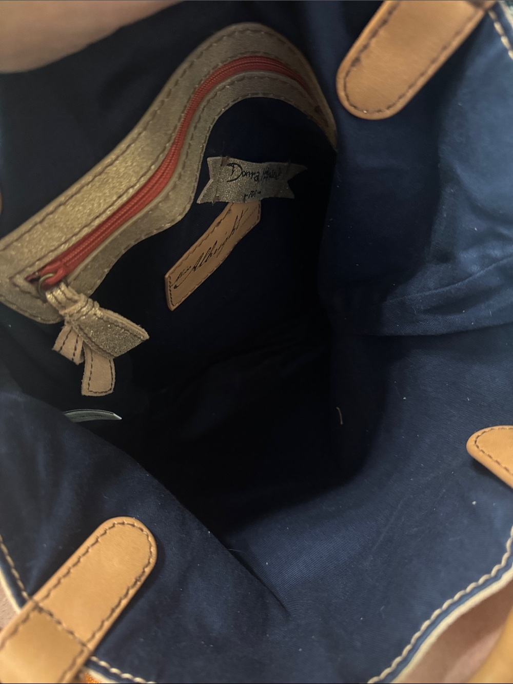 Miss Albright Donna McKenzie French Bulldog Suede Leather Tote Bag | Dog Lover - Picture 7 of 12